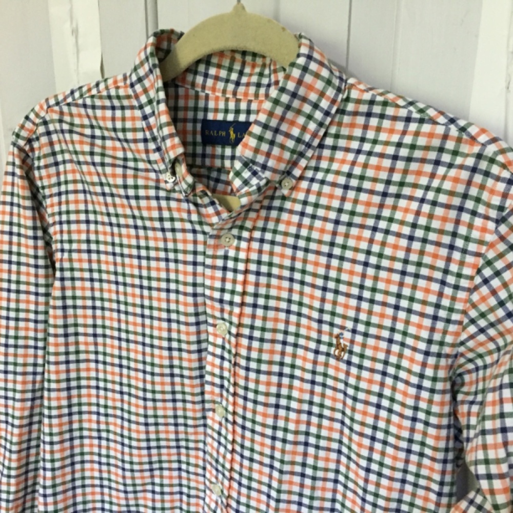 Men’s  Ralph Lauren Multicolor Plaid Casual Button Down Shirt - Picture 7 of 13